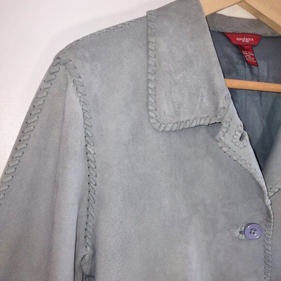 Sundance Women's Suede Boho Jacket Sage Green Size 6 Western Rodeo Cowgirl Chic - Picture 2 of 11